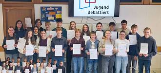 Bild zu: Schulsieger beim Wettbewerb „Jugend debattiert“